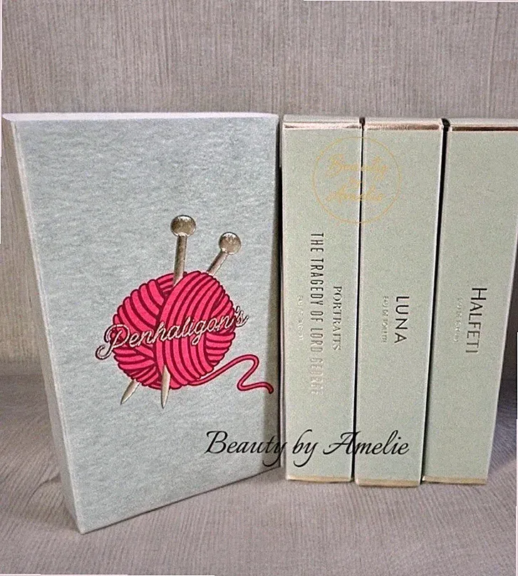 Penhaligon’s Luna Halfeti Lord George Perfume Set 3×0.34oz Spray Travel NIB