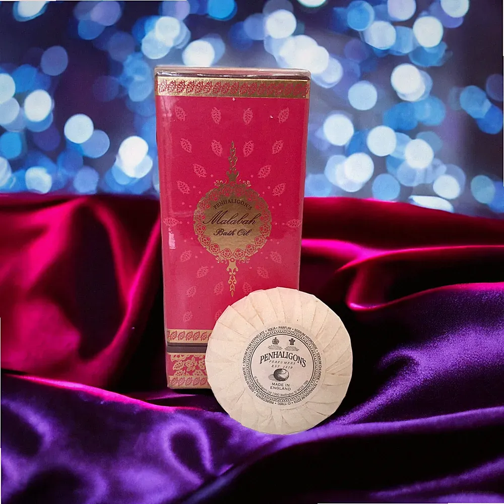 Penhaligon's Malabah Bath Oil 6.8 Fl. Oz. + Penhaligon's Perfumed Bath Soap Bar